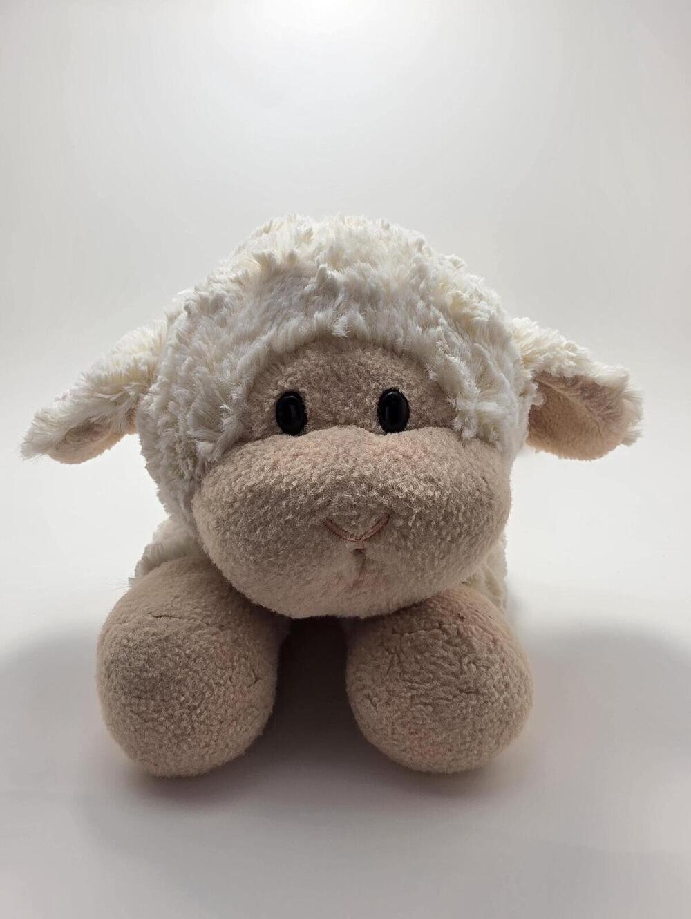 Aurora Sheep Lamb Plush Paying Down Lamb Stuffed Animal Rare (14 inch)